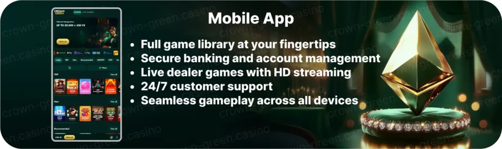 Mobile App CrownGreen